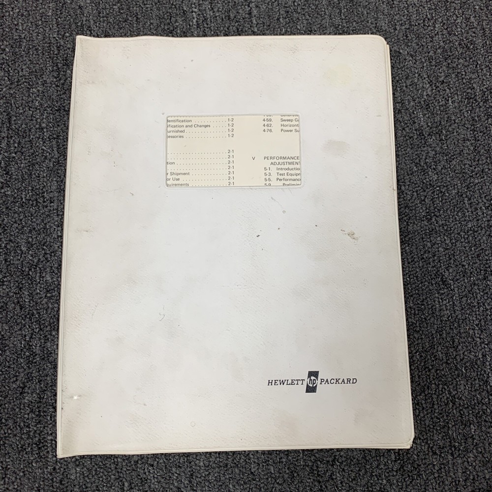HP 182C Oscilloscope ~ Operating and Servicing Manual
