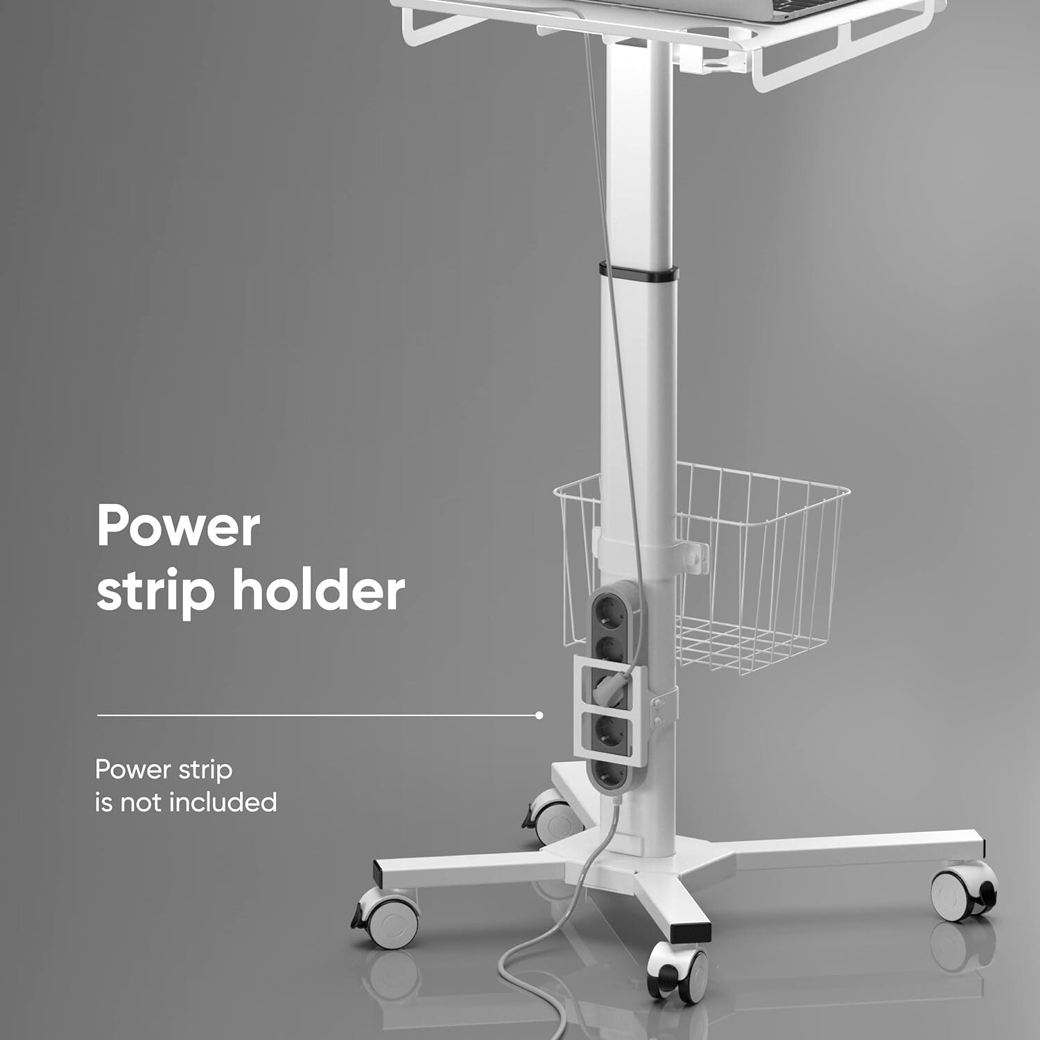 ONKRON Hospital Mobile Laptop Cart on Wheels with Load up to 17.6 lbs