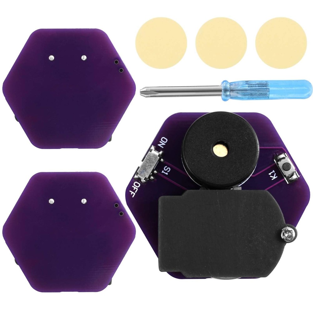 3pcs Cricket Noise Maker, Hexagonal Geometric Design with 16 Sounds Beeping C...