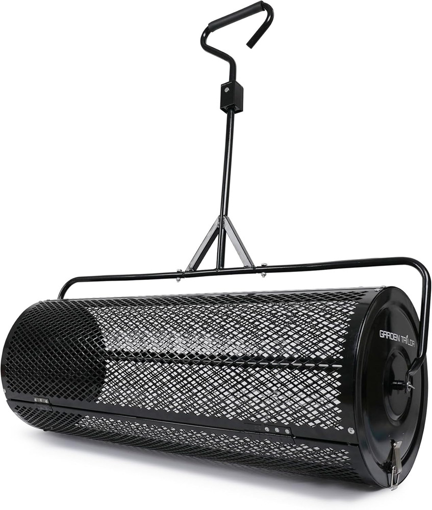 Compost Spreader 44 Inch Towable Peat Moss Spreader with Installation Accessorie