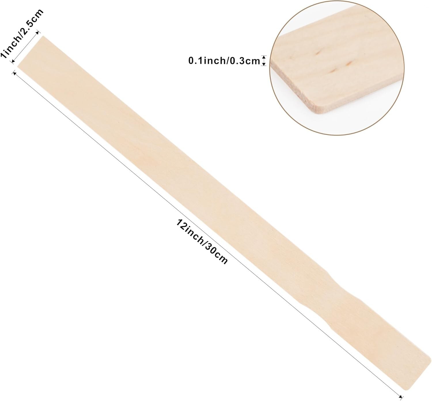 30 Pieces Paint Stir Sticks, 12 Inch Long Wooden Paint Stirrers for Mixing Paint