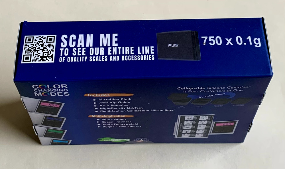 AWS Multi-Function Scale, AWS-750-SIL, 750x 0.1g