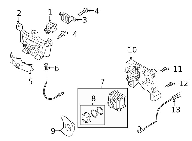 Genuine Audi Front Camera Bracket 4K0-853-231-D