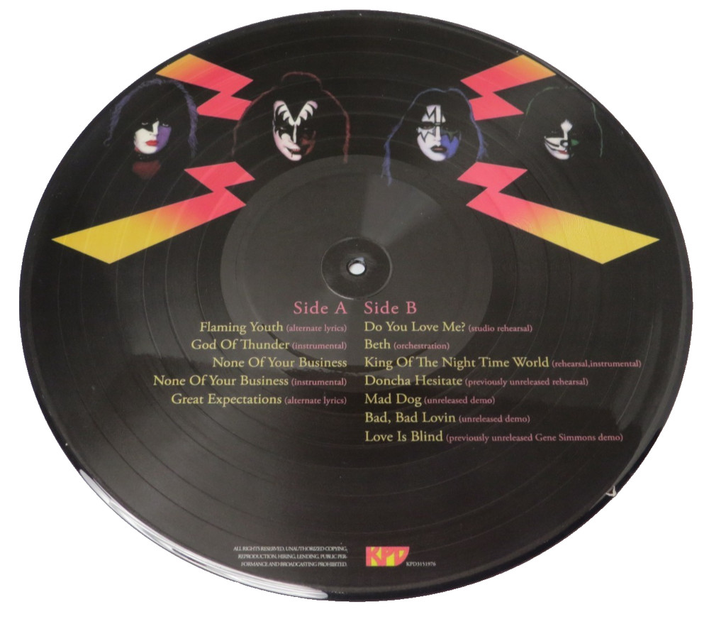 KISS DESTROYER DEMOS PICTURE DISC RECORD LP