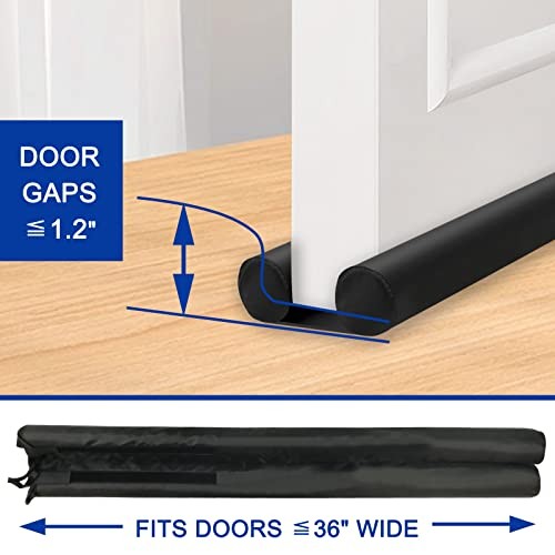 Adjustable Under Door Draft Stopper - Effectively Blocks Cold Air, 36 inches
