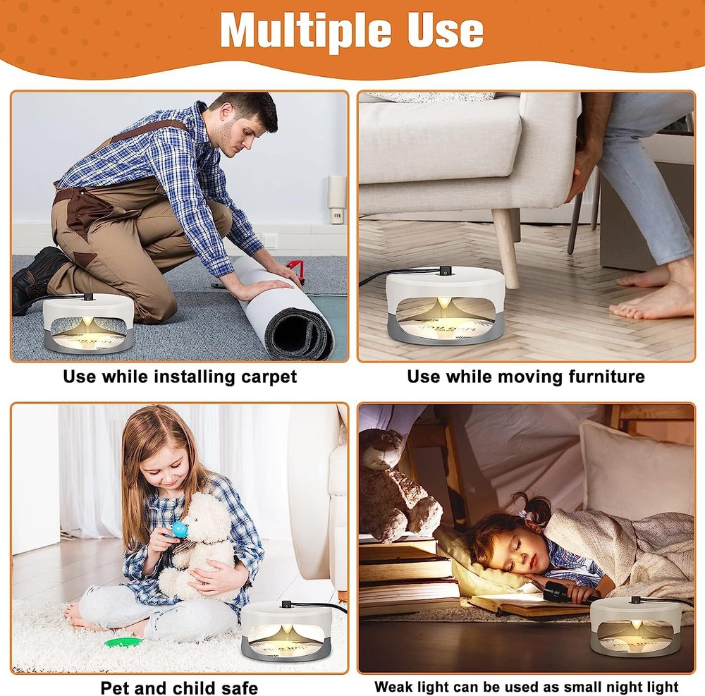 6Pack Flea Traps with Sticky Disc Bulbs for Inside Your Home Flea Light Trap