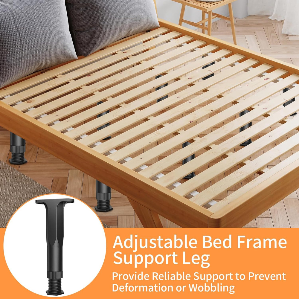 8PCS Adjustable Bed Support Legs Bed Frame Support Legs Adjustable Bed Legs for