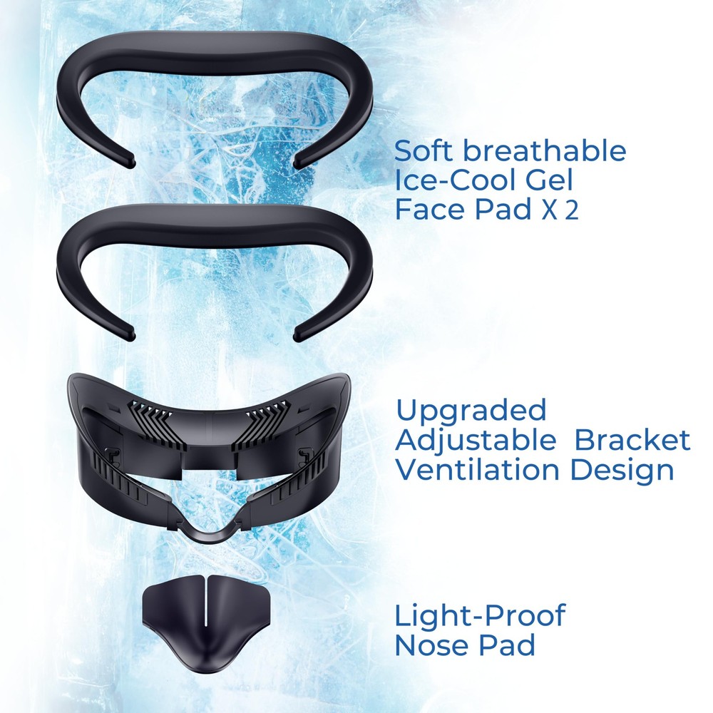 Cooling Face Pad Facial Interface for Meta Quest 3, NOT Compatible with Meta ...
