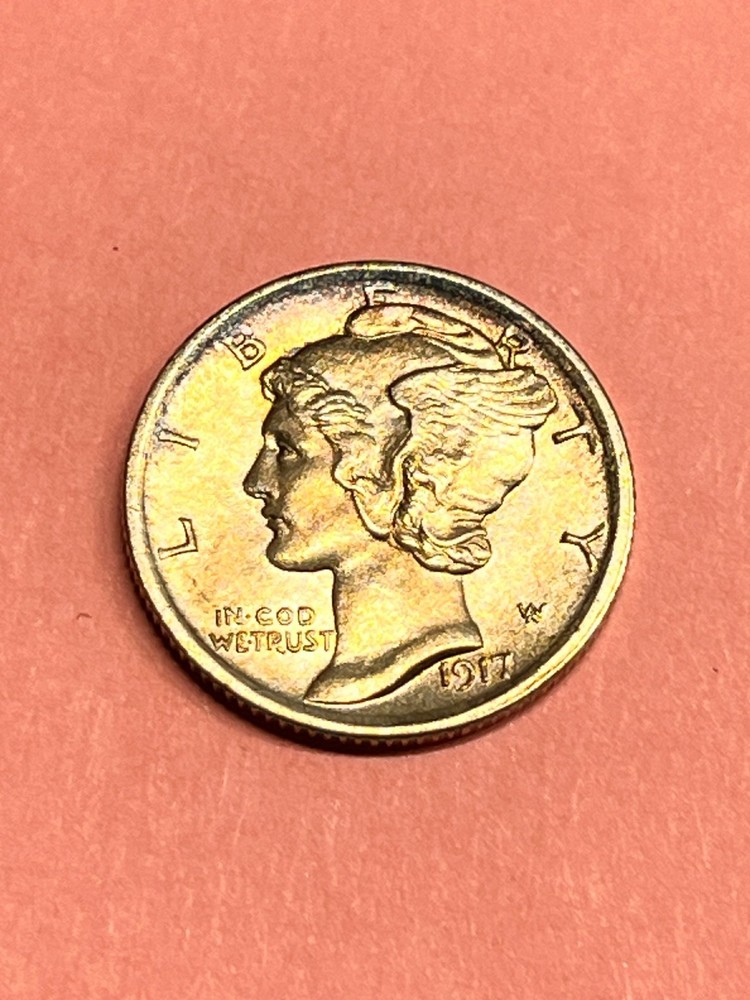 1917 FSB Mercury Silver Dime CHOICE BU *UNCIRCULATED*
