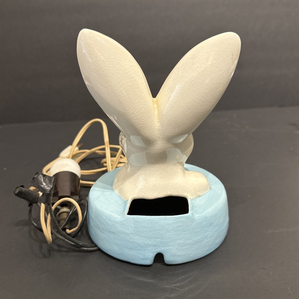 Vintage Mid Century Rabbit Night Light - READ