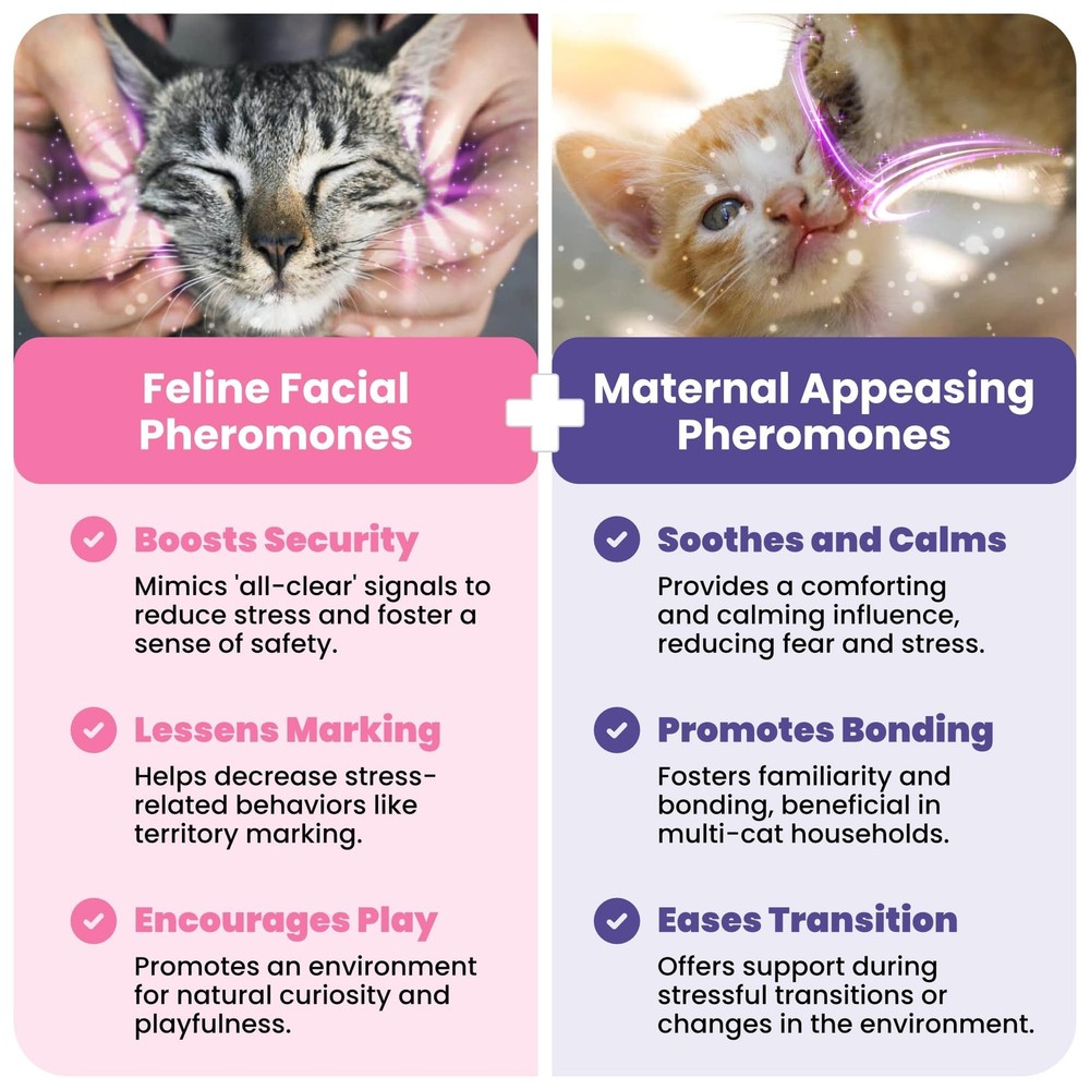 - Cat Calming Diffuser Pheromone Kit - Multi Cat Anxiety Relief Stress Reduct...