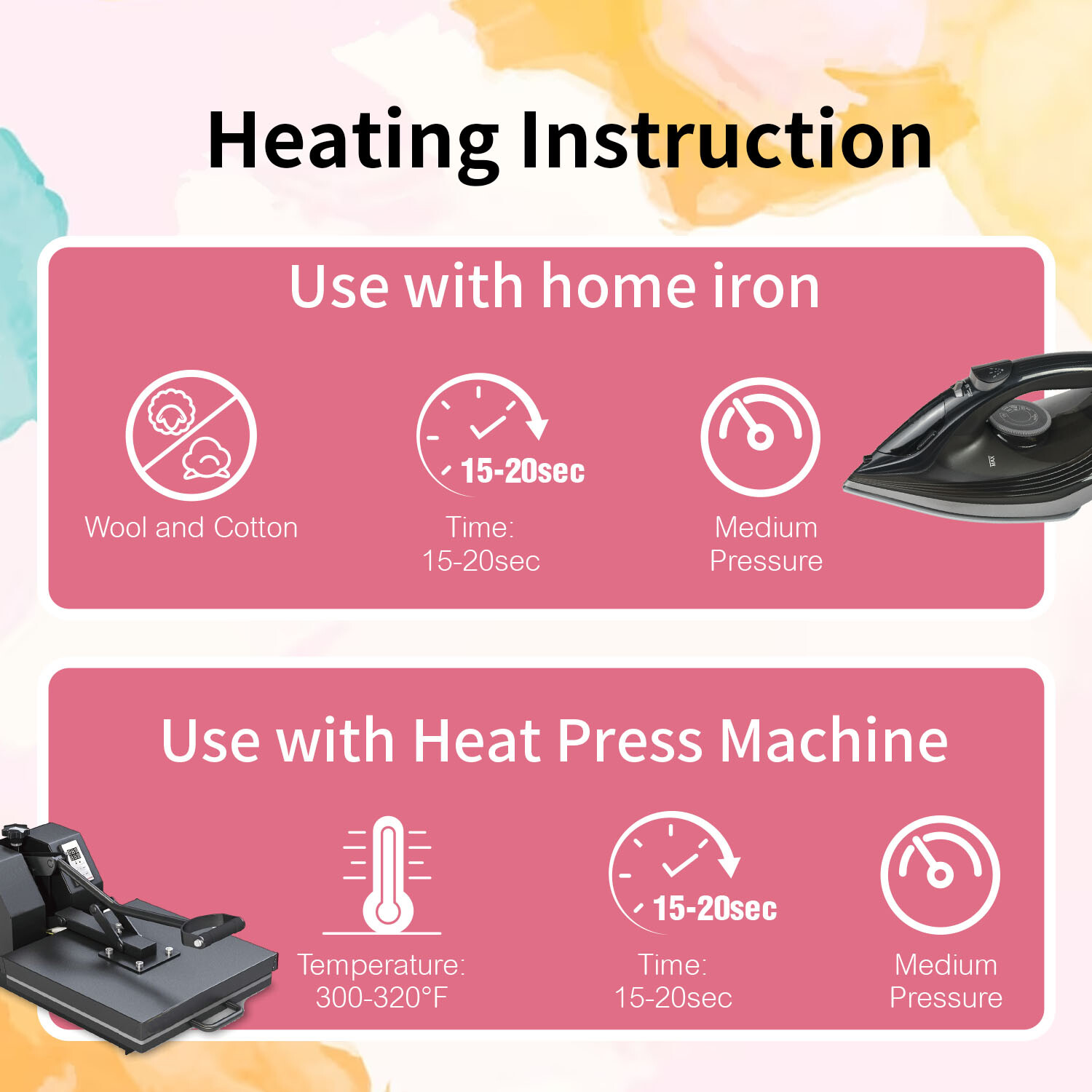 A-SUB Sublimation HTV for Light Cotton 12"x10FT-30FT Clear Matte HTV Vinyl Roll