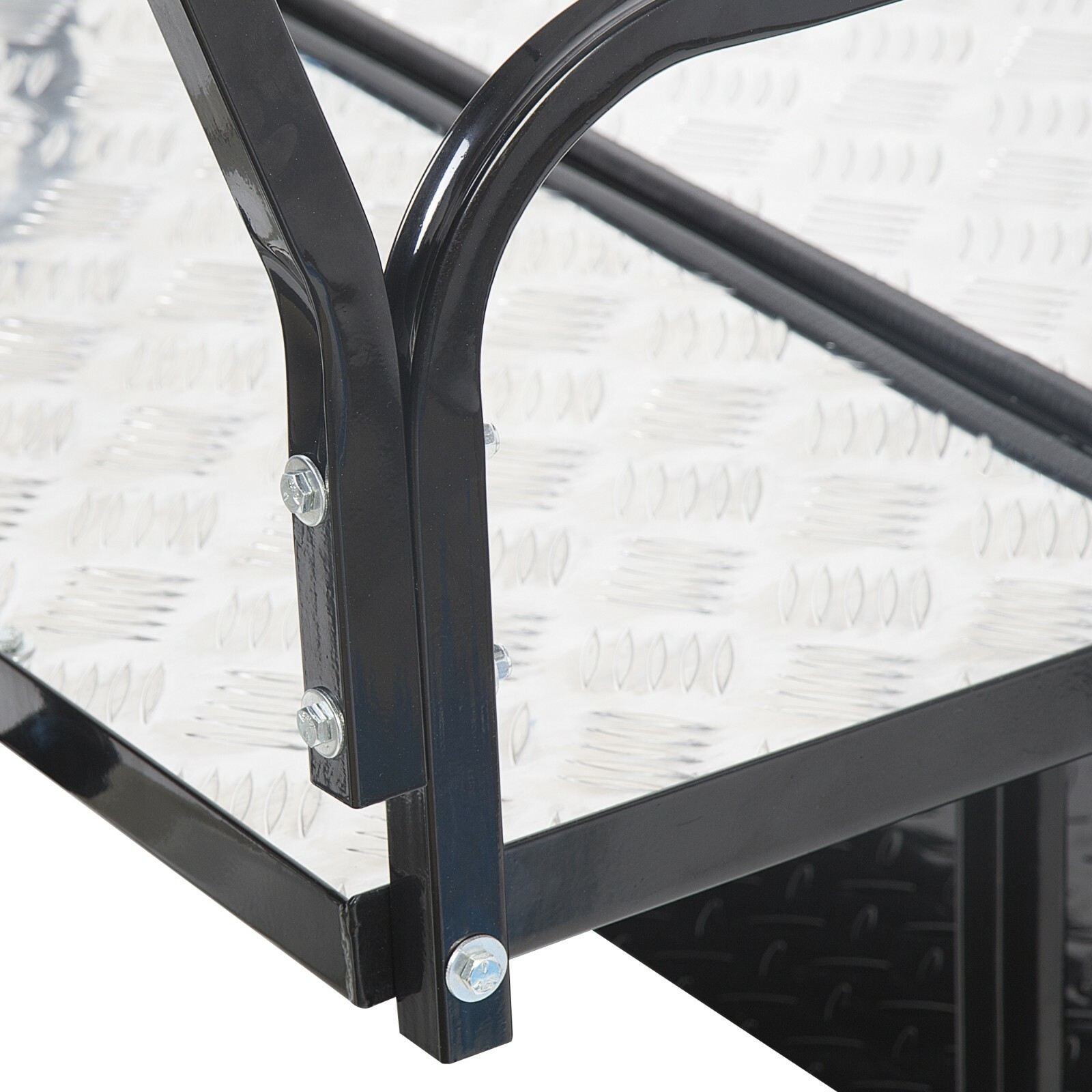 Rear Seat Kit w/ Grab Bar for Club Car DS (1982-2000.5) Golf Cart - Black