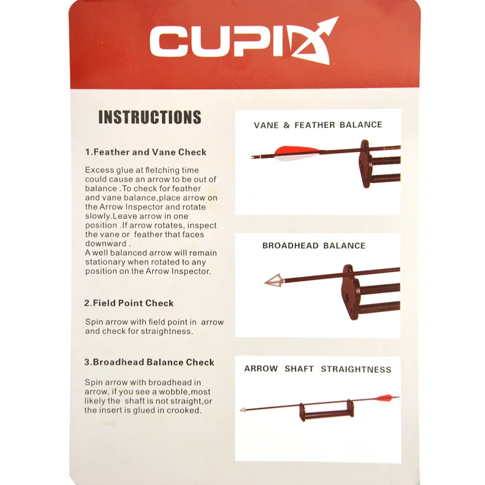 Point Alignment Straightness Detector Tool Archery Arrow Spinner Inspector Vanes