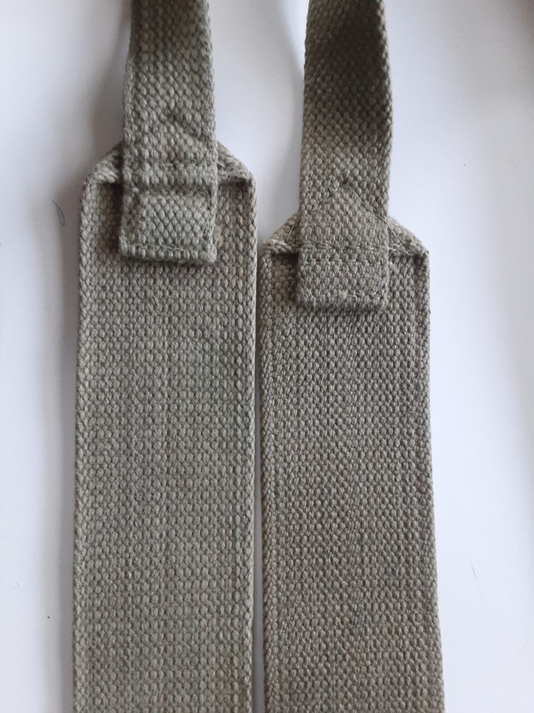 British WW2 Khaki Web Support Braces nicely Un Marked Olive Shade