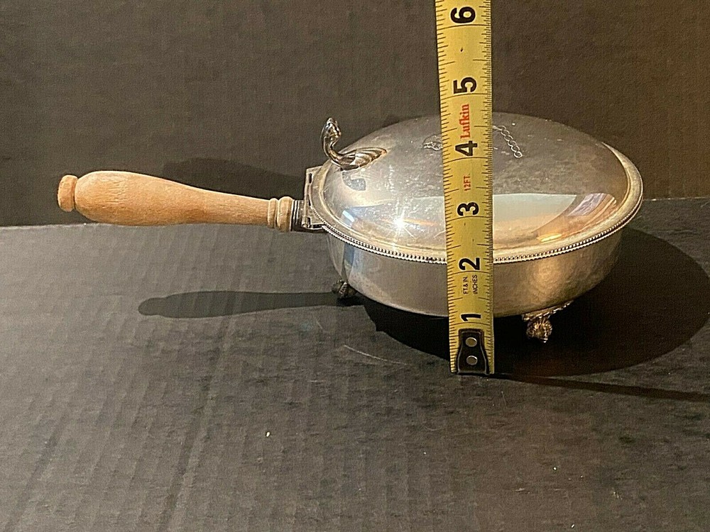 Vintage Silverplate Footed Silent Butler