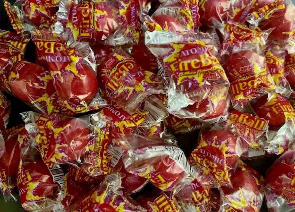 Atomic Fireballs Cinnamon Flavored Hard Candy- BULK CANDY- (ONE POUND)