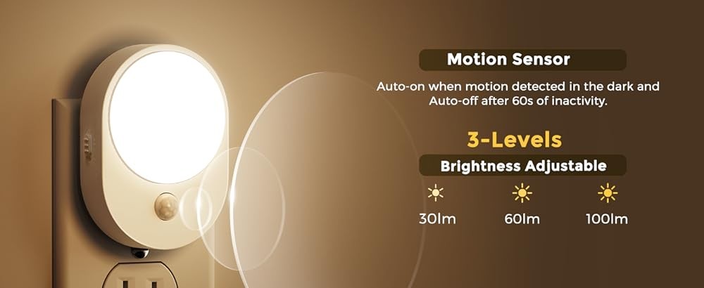 Mot Sensor Night Light, [] Night Lights Plug into Wall,