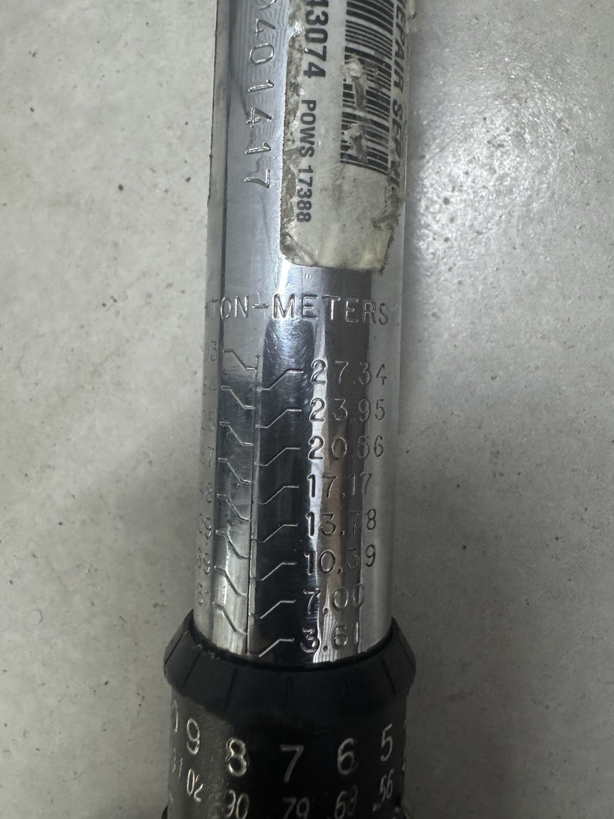 CRAFTSMAN 44593 MICROTORK TORQUE WRENCH 3/8" 44593-9 Made In USA 25-250 Inch Lb