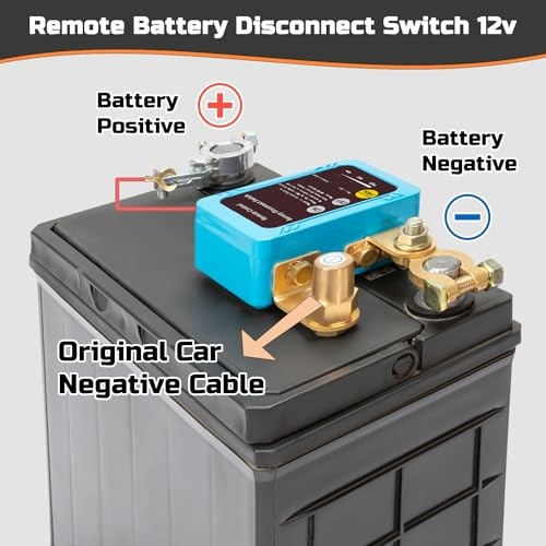 Remote Battery Disconnect Switch 12v, Smart Voltage Flat installation version