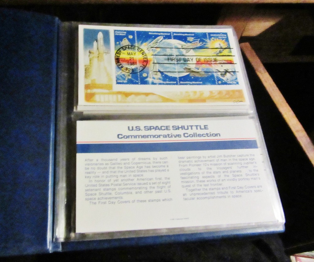 Space program Shuttle NASA Cover stamps Book rocket  1981