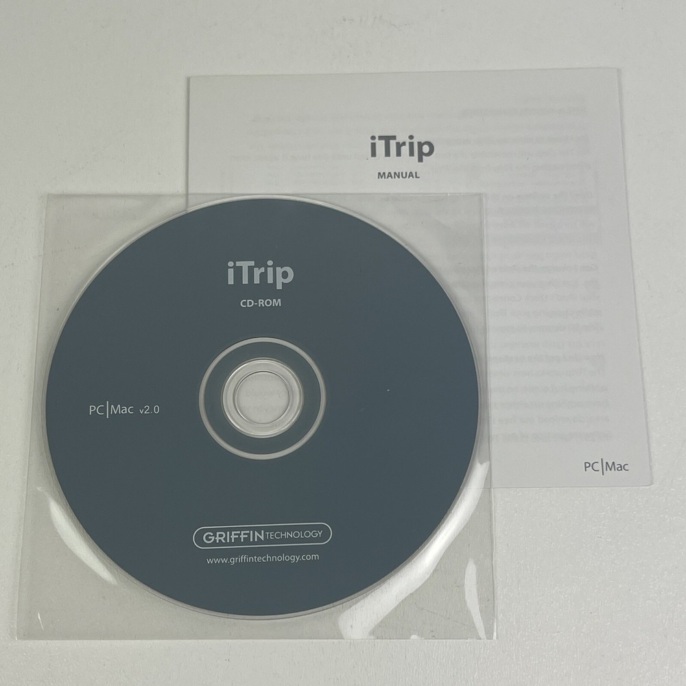 Vintage 2004 Original GRIFFIN iTRIP User Manual and CD for PC Mac V2.0
