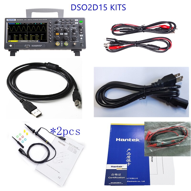 Hantek 2CH Digital Storage Oscilloscope Signal Generator 100Mhz/150Mhz 1GS/s Sam