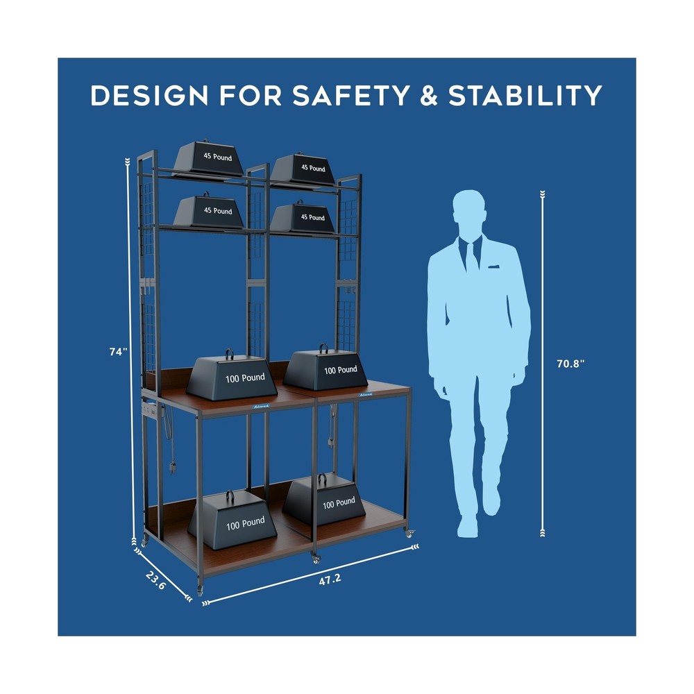 2025 Upgraded Dual 3D Printer Stand with Filament Storage Workstation, Extend...