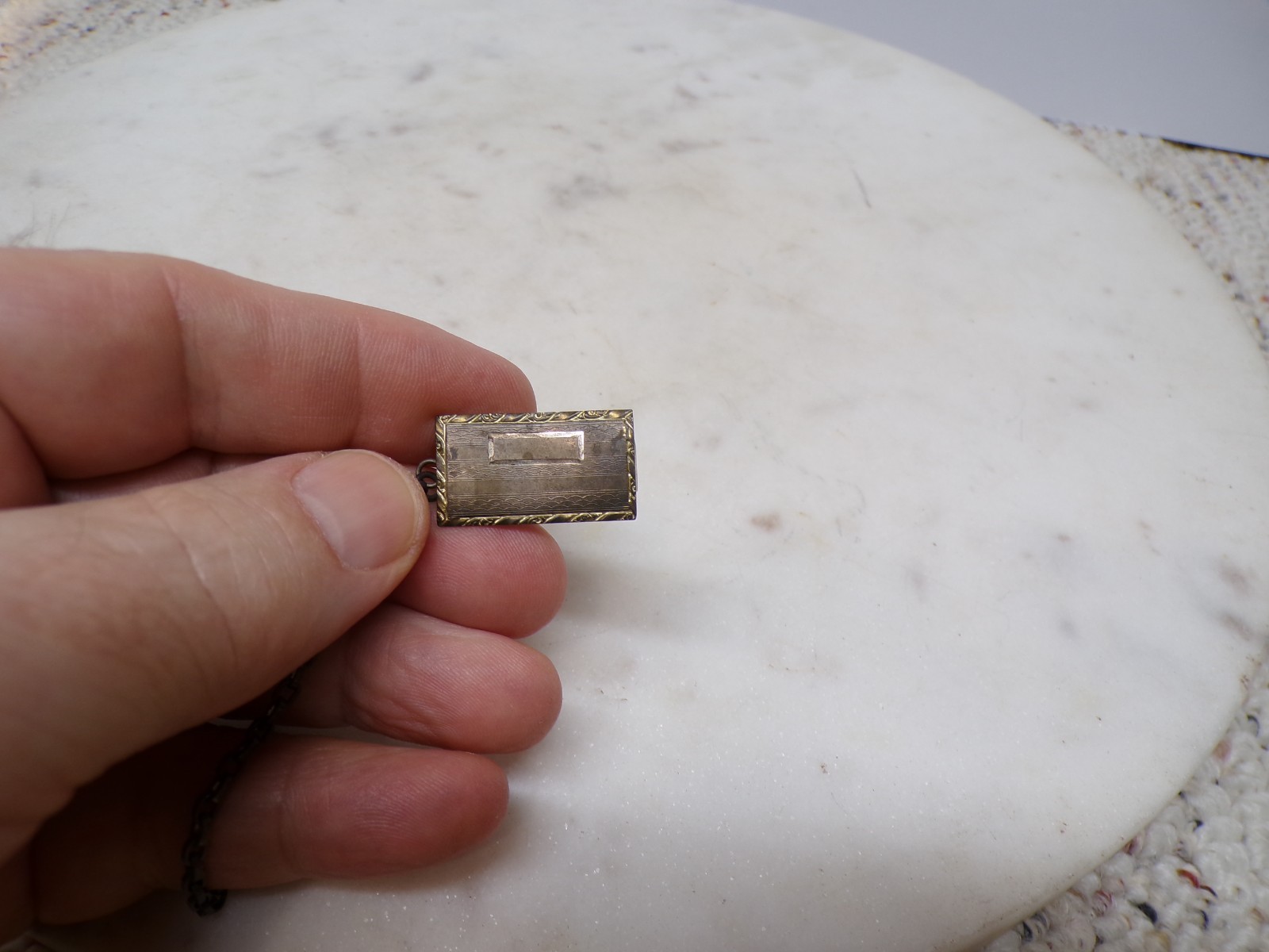 GLP George L Paine Co Sterling Beltogram Art Deco Belt Loop Chain