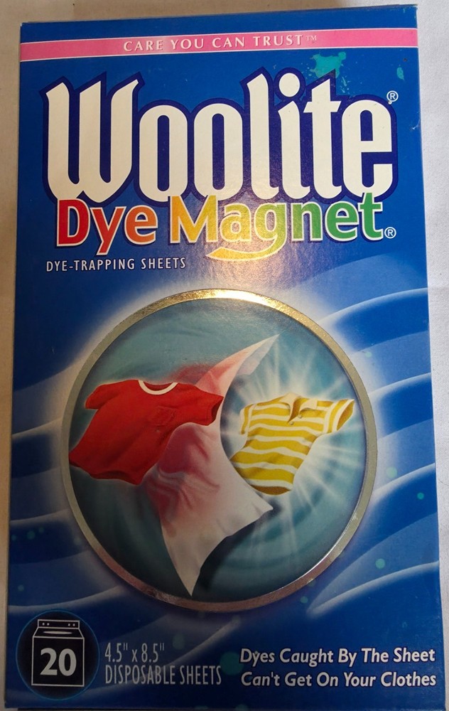Woolite Dye Magnet Dye-Trapping Disposable Sheets 20 Count New