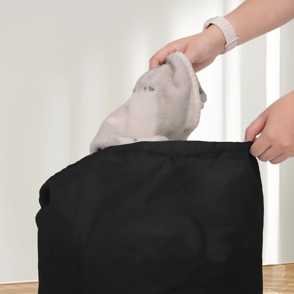 Laundry Bag with Shoulder Straps and Detergent Holder, Durable Laundry Bag