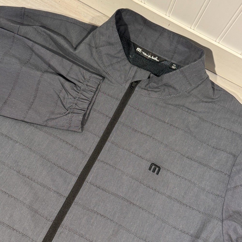TRAVIS MATHEW Golf Jacket Gray Mesh Lined Full Zip Performance SZ XXL