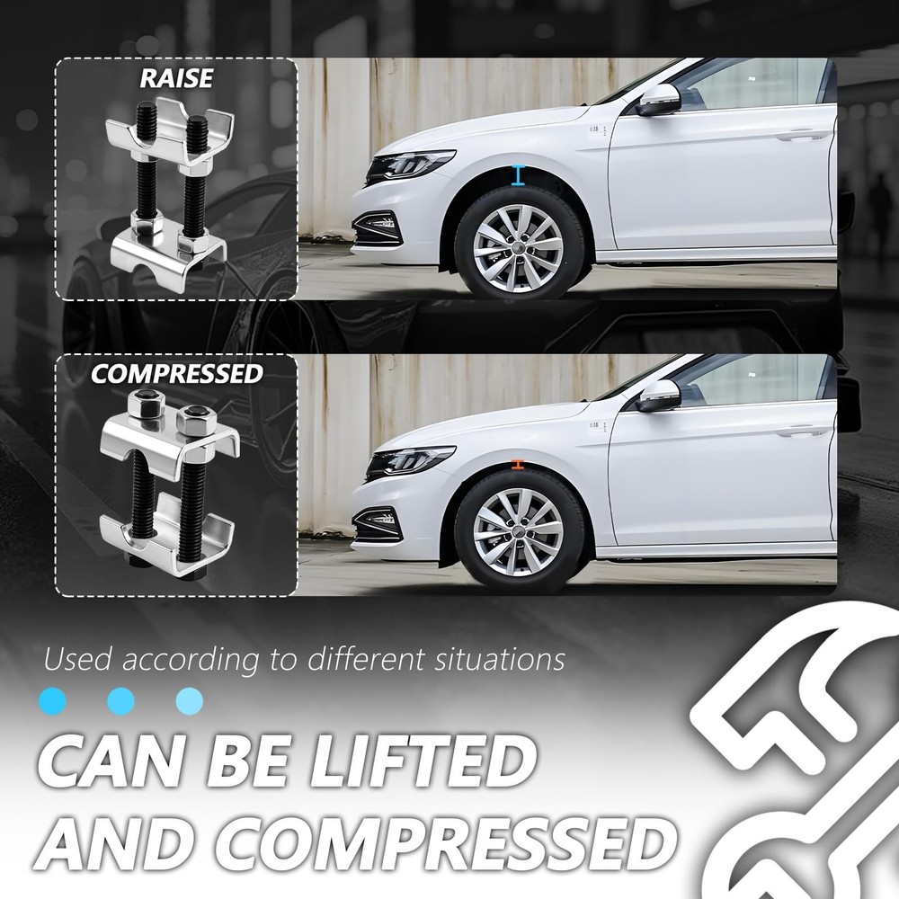 4PCS Coil Spring Compressor Tool,2 Way Adjustable Strut Spring Compressor for...