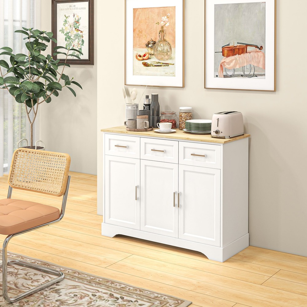 Kitchen Sideboard Buffet Cabinet with Storage, Kitchen Island