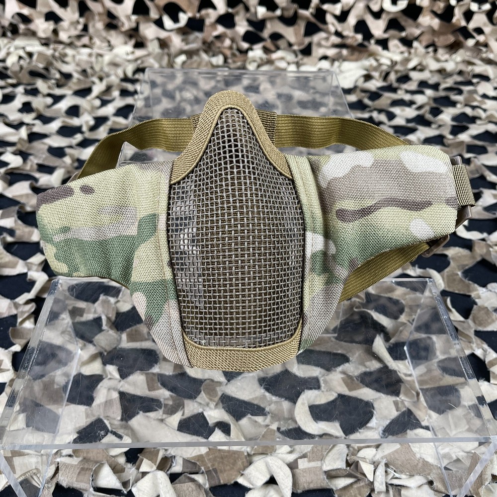 NEW Bravo Airsoft Tactical V3 Strike Metal Mesh Face Mask - Multicam