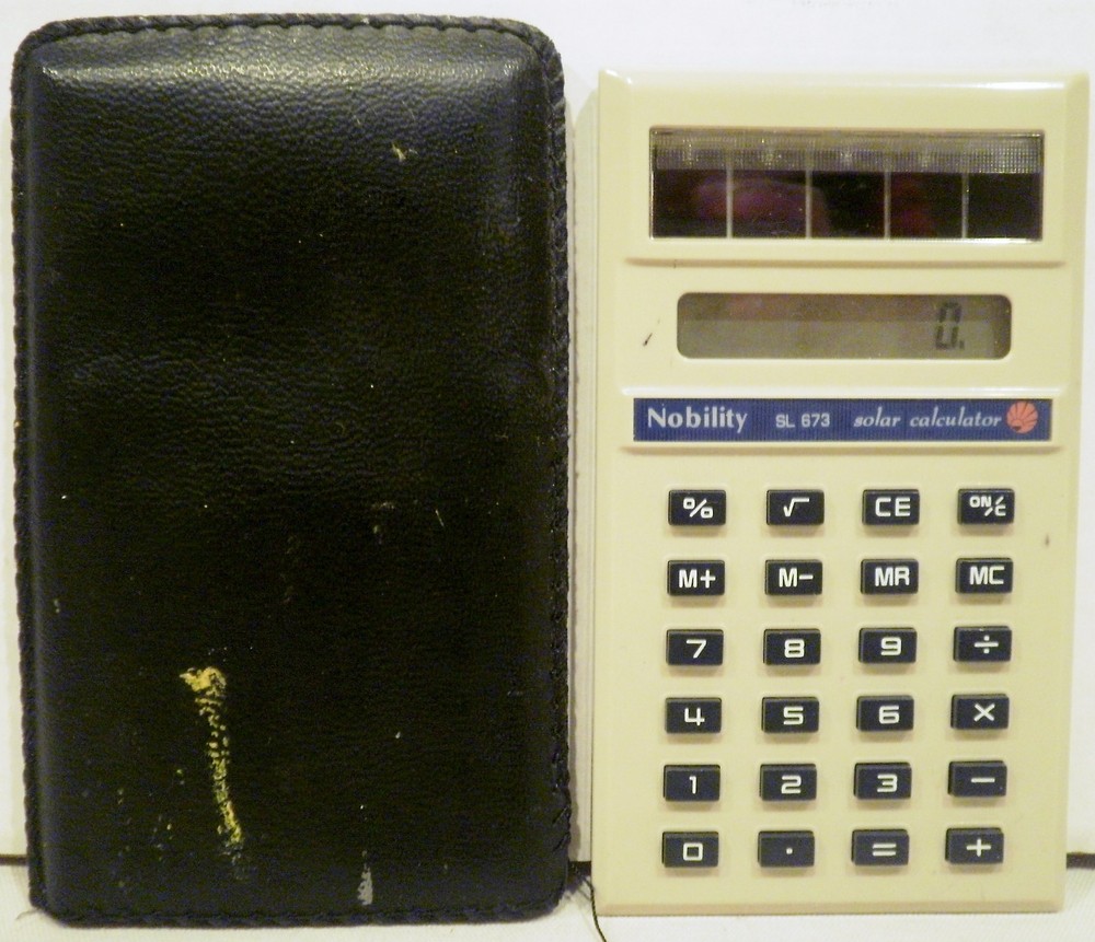 Nobility Pocket Size Solar Calculator SL673 Pouch