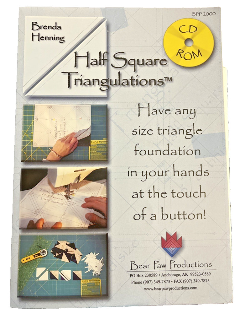 Brenda Henning TRIANGULATIONS 2.0 CD-ROM Half Square Foundation #BPP 2000