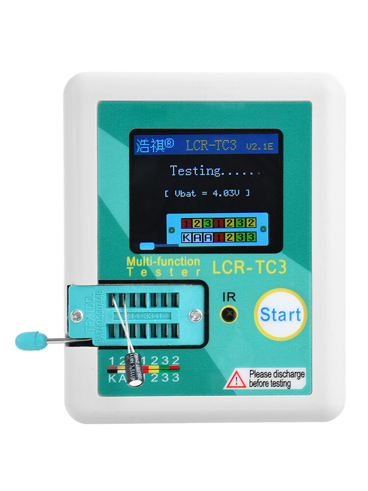 LCR-TC3 High-precision Transistor Tester Diode Capacitance Test Meter + Cable US