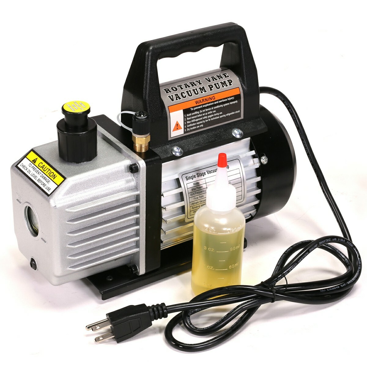 AC Manifold Gauge set Combo 3 CFM Air Vacuum Pump HVAC + R134A Kit AC A/C