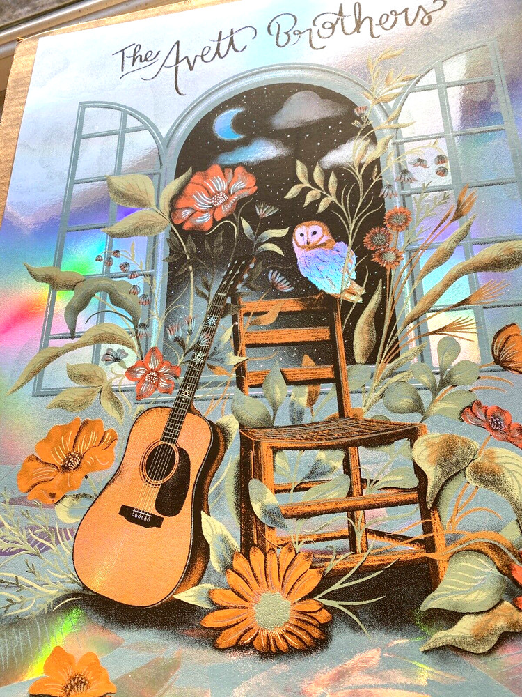 RAINBOW FOIL The Avett Brothers Missoula MT July 2023 POSTER AP Signed S/N #4/21