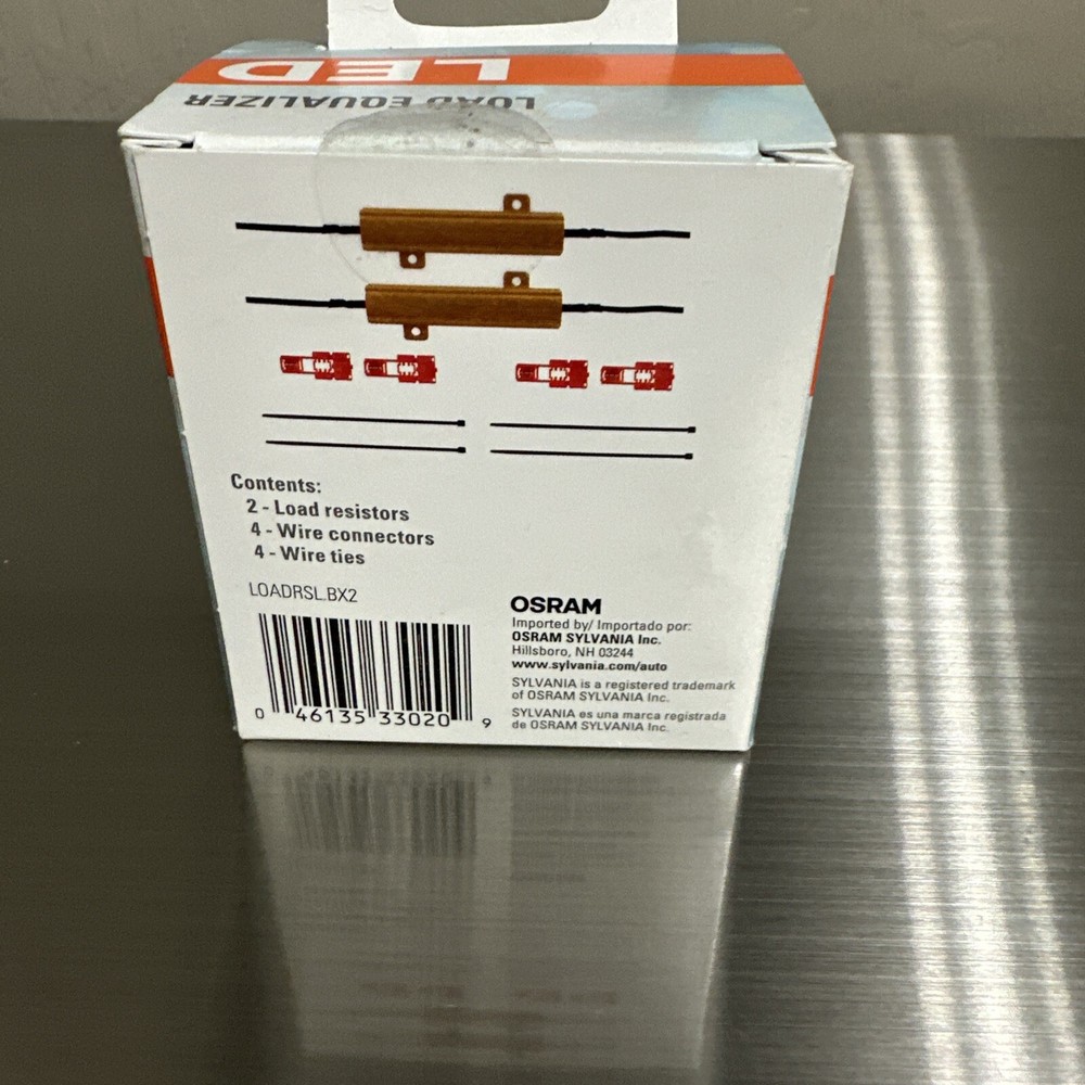 Sylvania LED Load Equalizer - Fix LED Error-Equalizer 2 Pack 12v *New In Box*