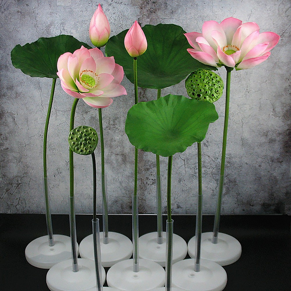 Small Artificial Pod With Wire Stem Oriental Style