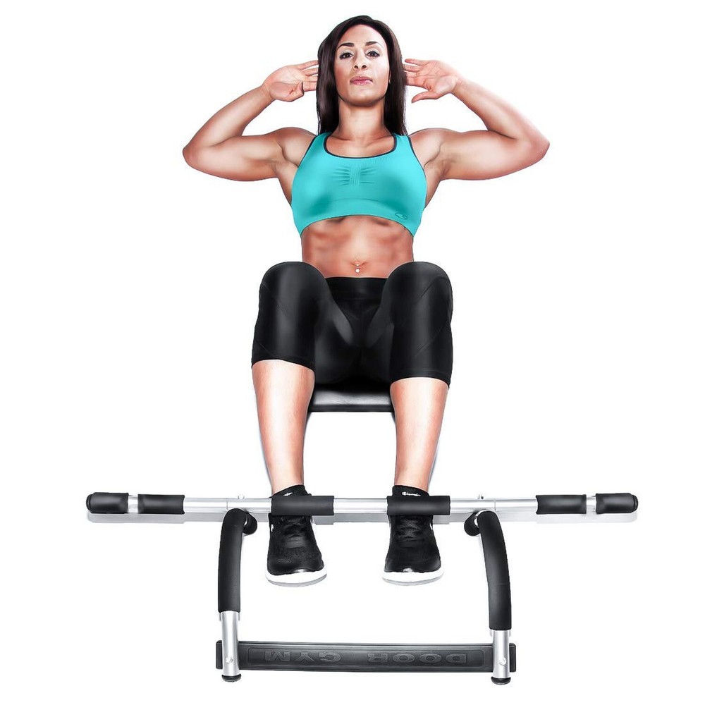 Rubberbanditz Pull Up Bar Workout Bar for Doorway, NO Screws Needed Adjustable