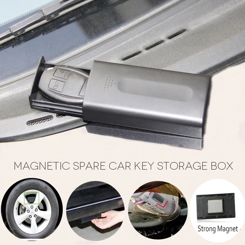 Hidden Compartment Magnetic Key Box Holder Secret Stash Safe Container Storage