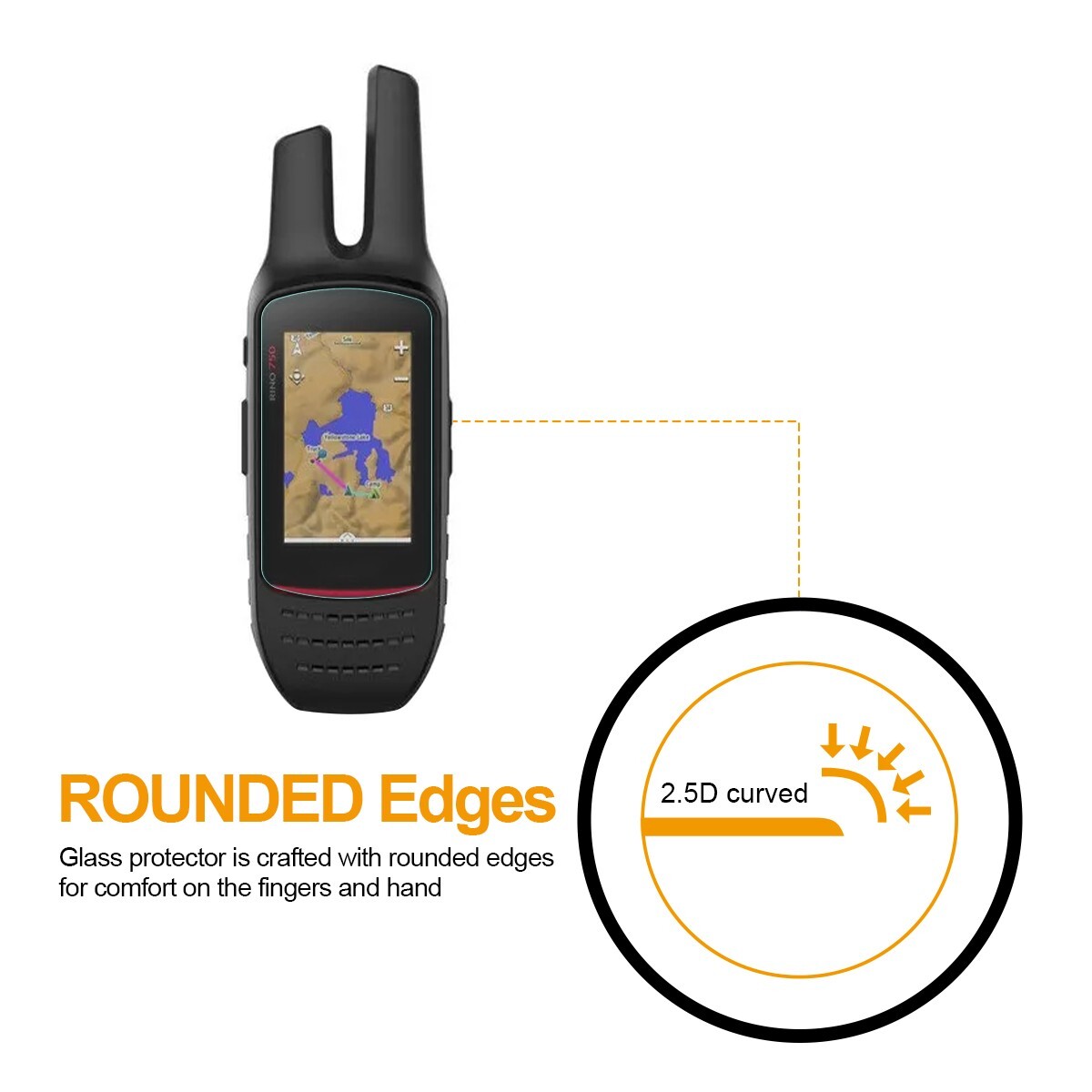 3X Supershieldz Tempered Glass Screen Protector for Garmin Rino 750 / 755T