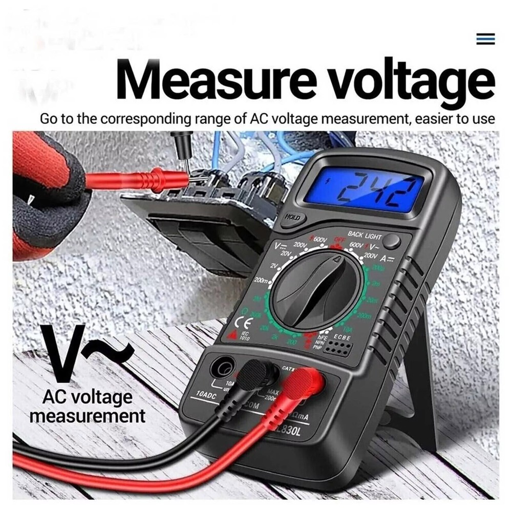 1Pc LCD Digital Multimeter Voltmeter Ammeter Ohmmeter Volt AC DC Tester Meter