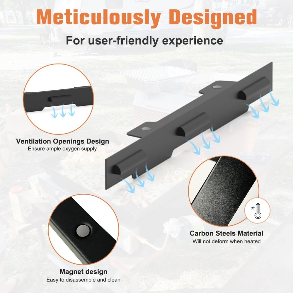 Koutemie Wind Guard for Blackstone 36" Griddle, Black