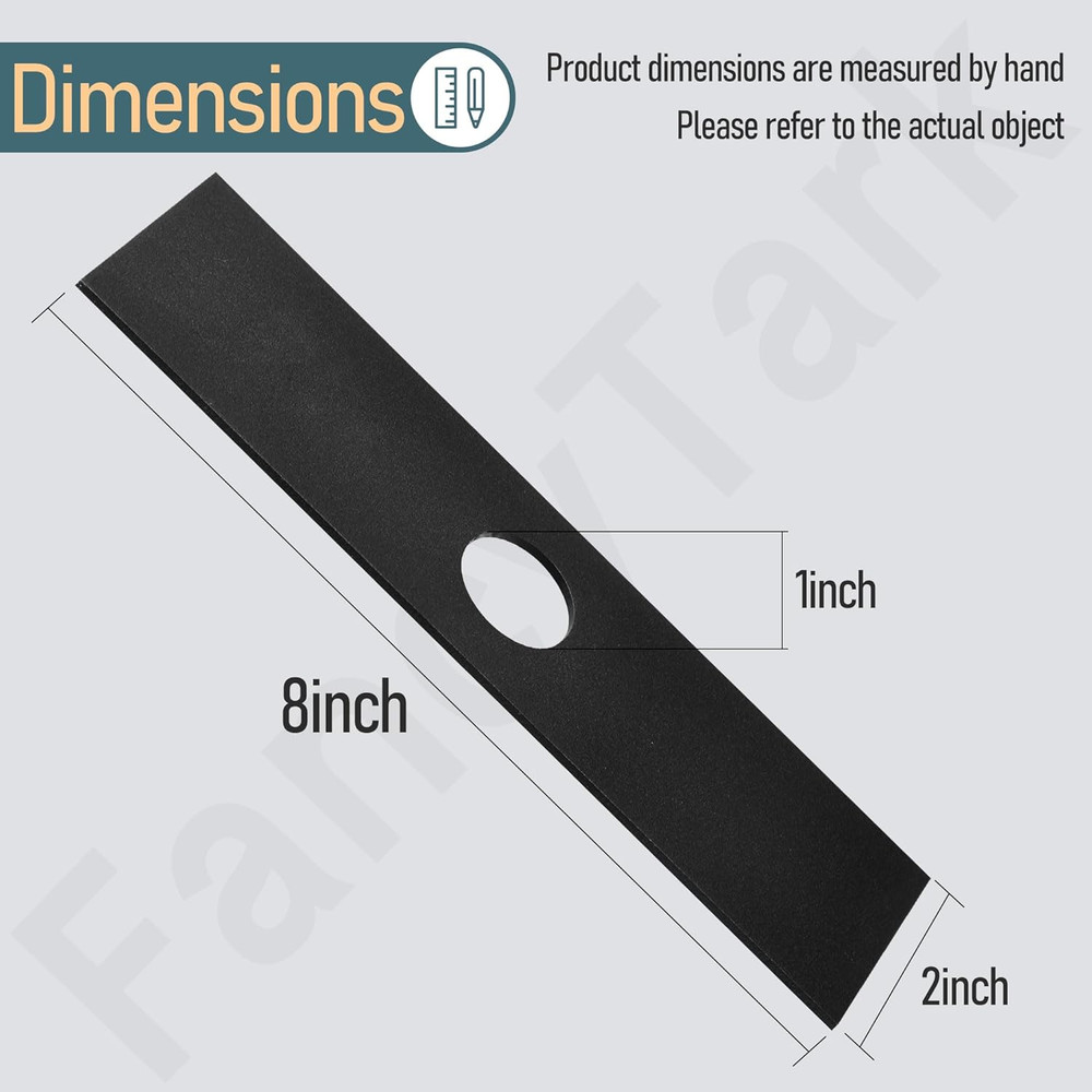 2 Pack (8" X 2", 1" Center Hole) AEB0800 Multi-Head System Replacement Edger Bla