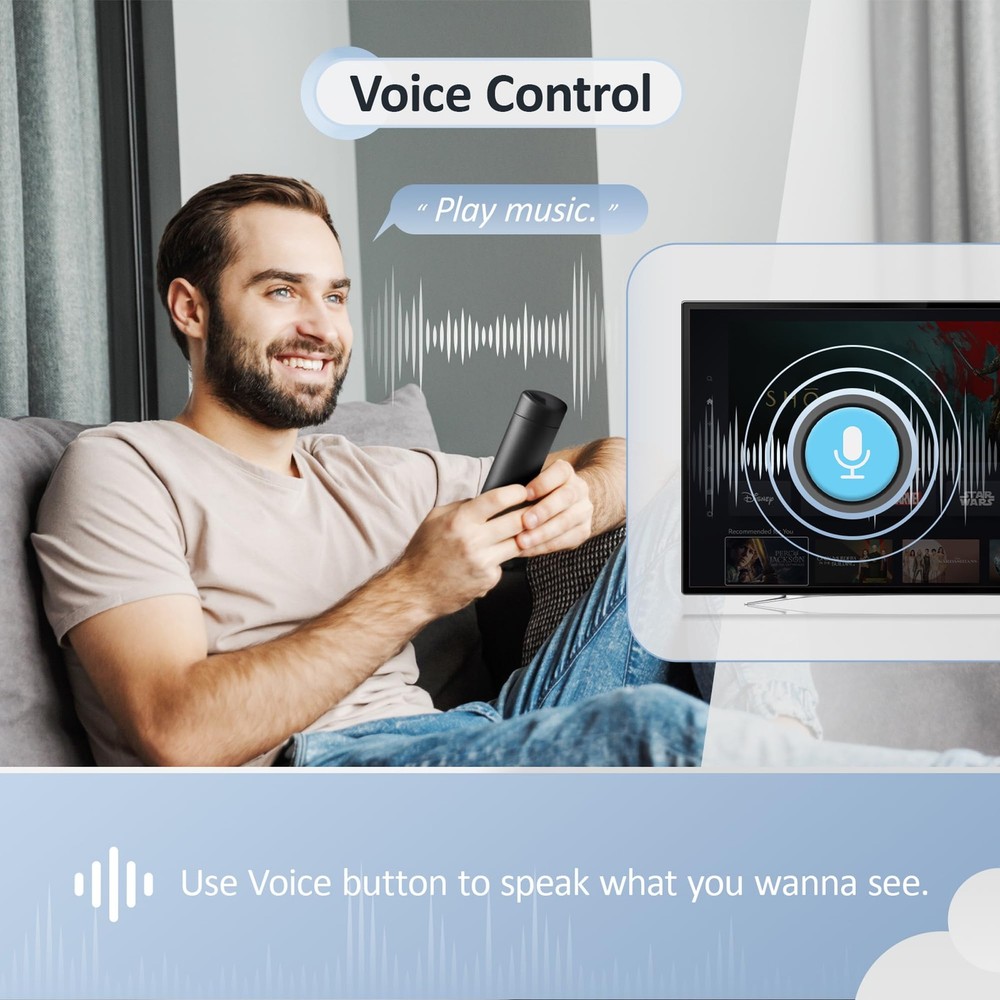 Replacement Voice Remote Control for All Fireseries TV Remote, Fit Black