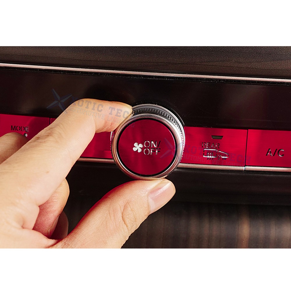 11x Red Aluminum Center Dashboard Button Switch Panel For Honda Accord 2018-2022